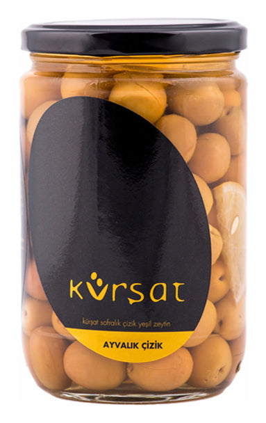 Kürşat 660 cc Ayvalık Naturel Çizik Yeşil Zeytin – Kürşat Tarım