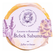 Load image into Gallery viewer, Atölye Patika Kantaron ve Lavantalı Bebek Sabunu