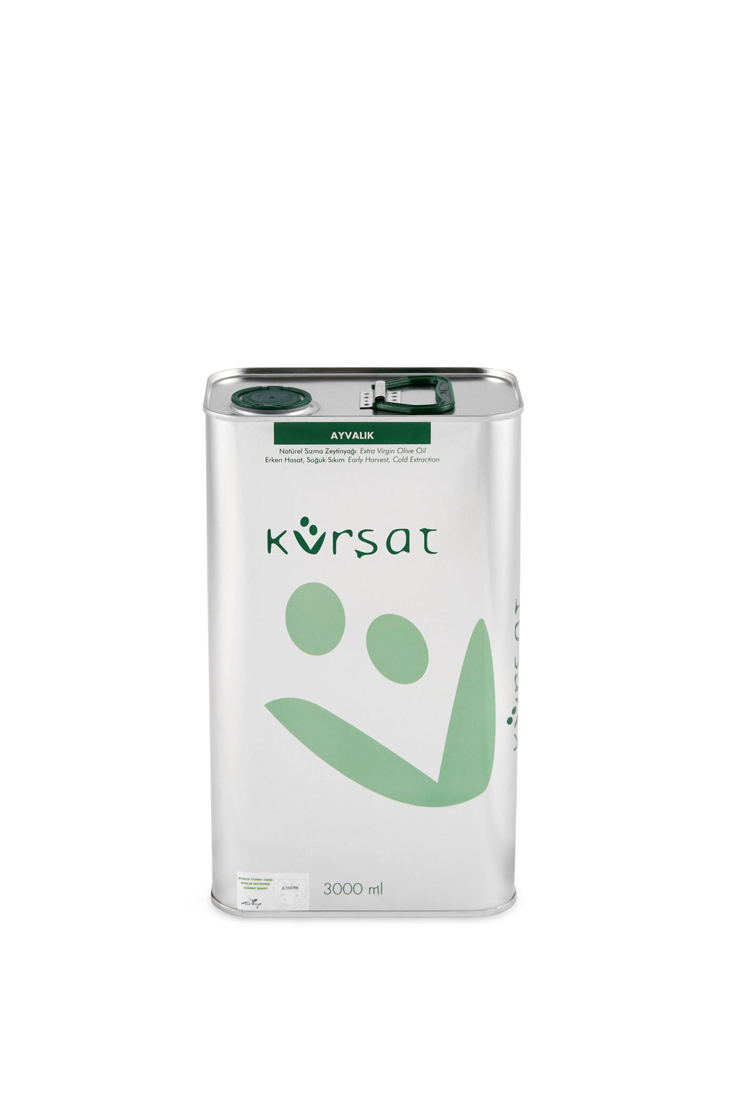 2025/2026 Kürşat 3000 ml Teneke Erken Hasat Ayvalık Naturel Sızma Zeytinyağı